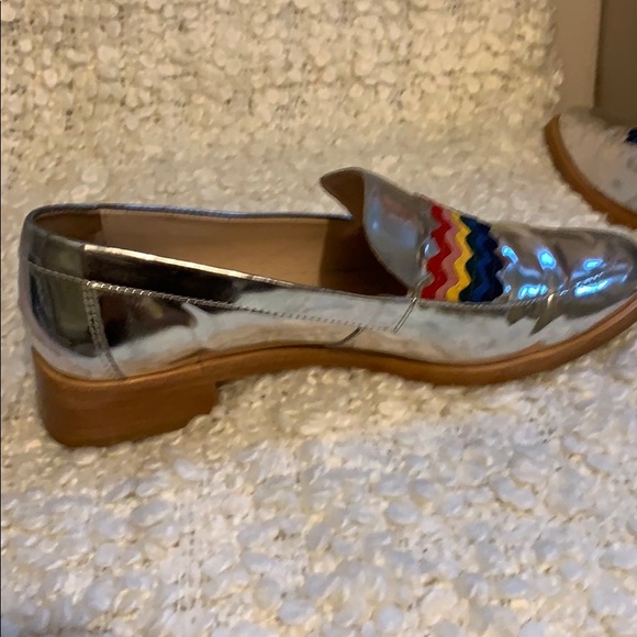 Loeffler Randall Rainbow Loafers in Silver - Picture 3 of 8